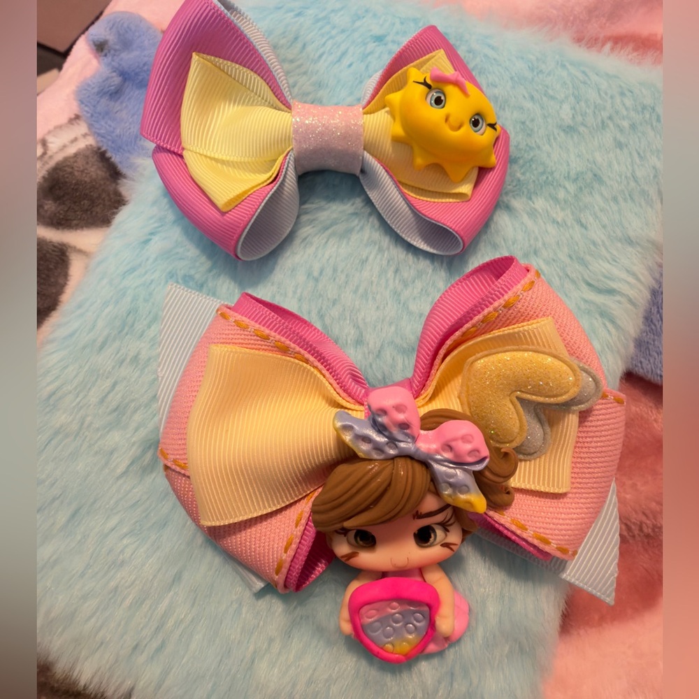 Colorful Kids Hair Bow Set